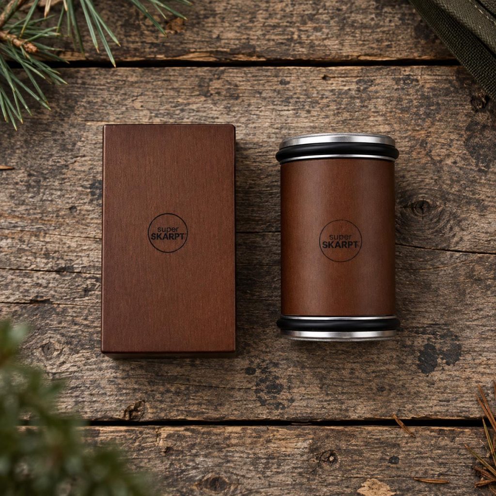 Superskarpt rolling sharpener - in a beautiful brown color